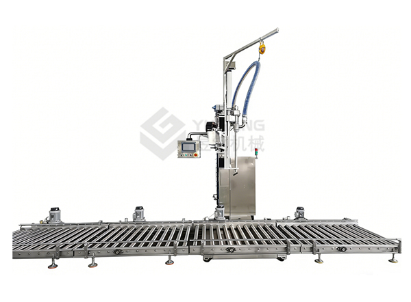 Ton barrel filling machine + conveying line