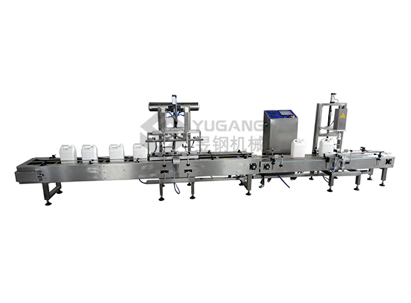 Double-head simple automatic weighing filling line