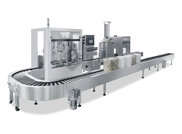 Automatic weighing filling line